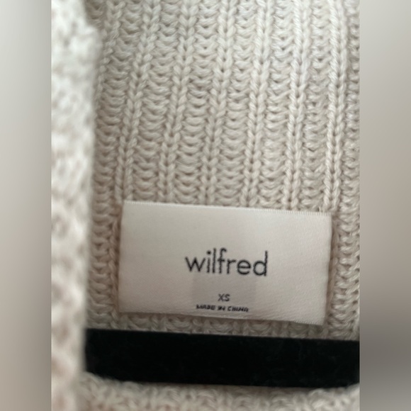 Aritzia Wilfred Cream Merino Wool Turtleneck Montpellier Sweater - Picture 11 of 13